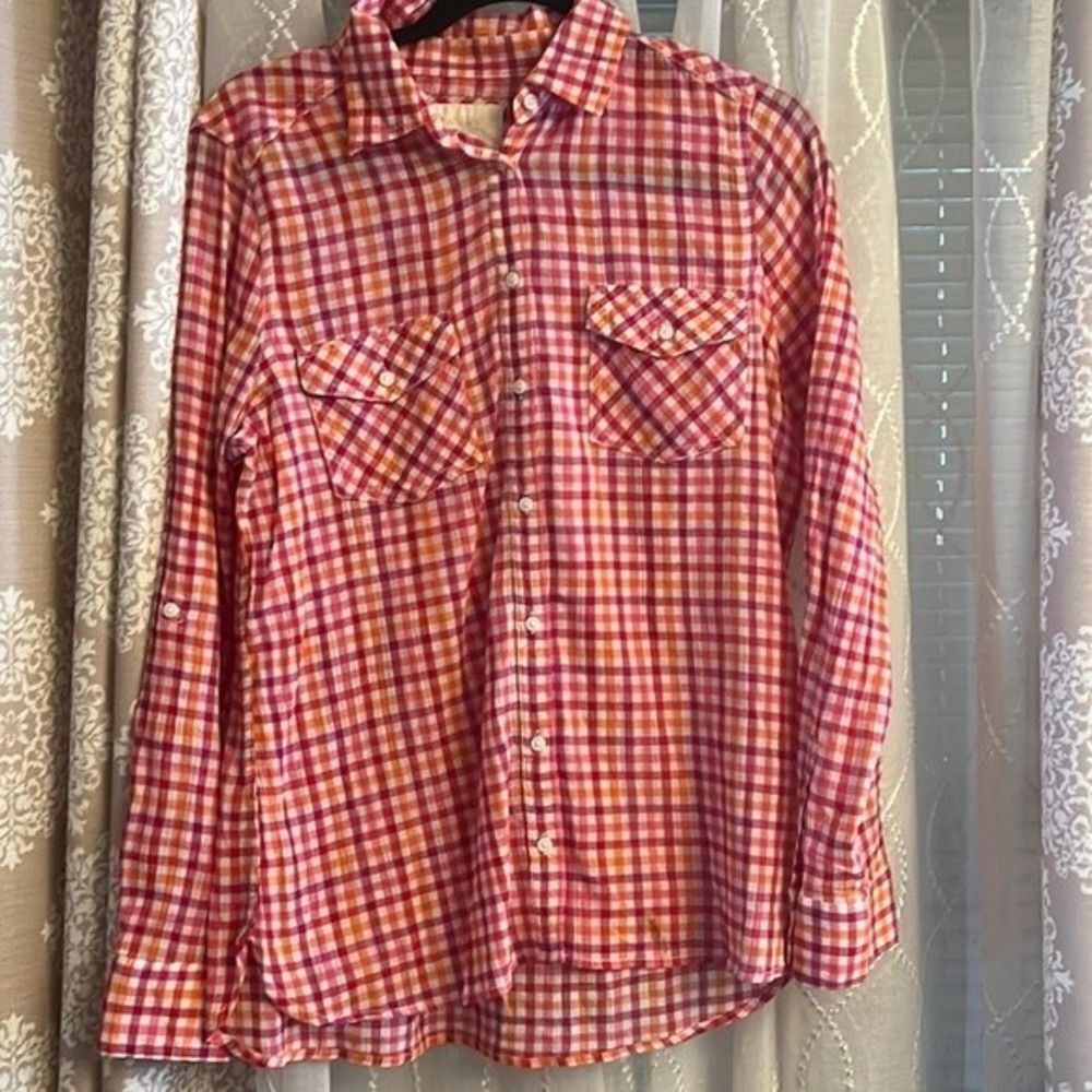 Sonoma 100% cotton roll tab Long Sleeve top size medium